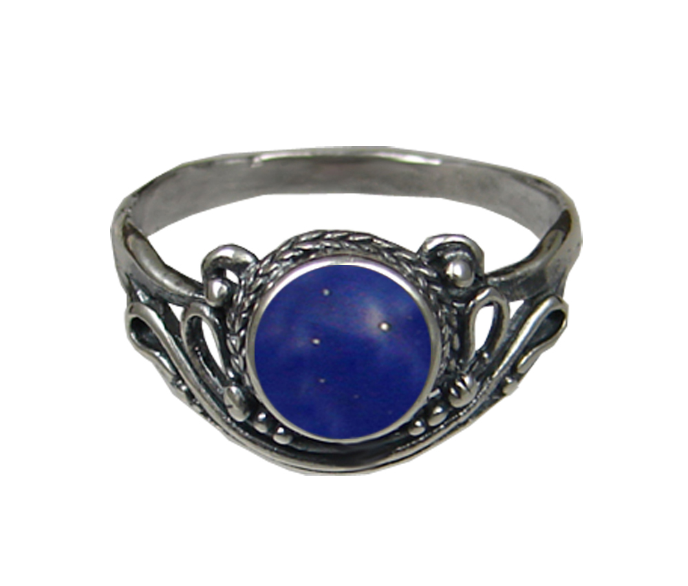 Sterling Silver Ring with Lapis Lazuli Size 10